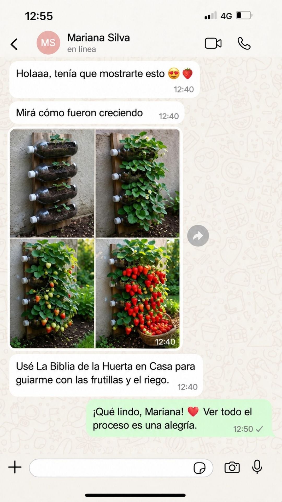 Captura real de WhatsApp de un lector