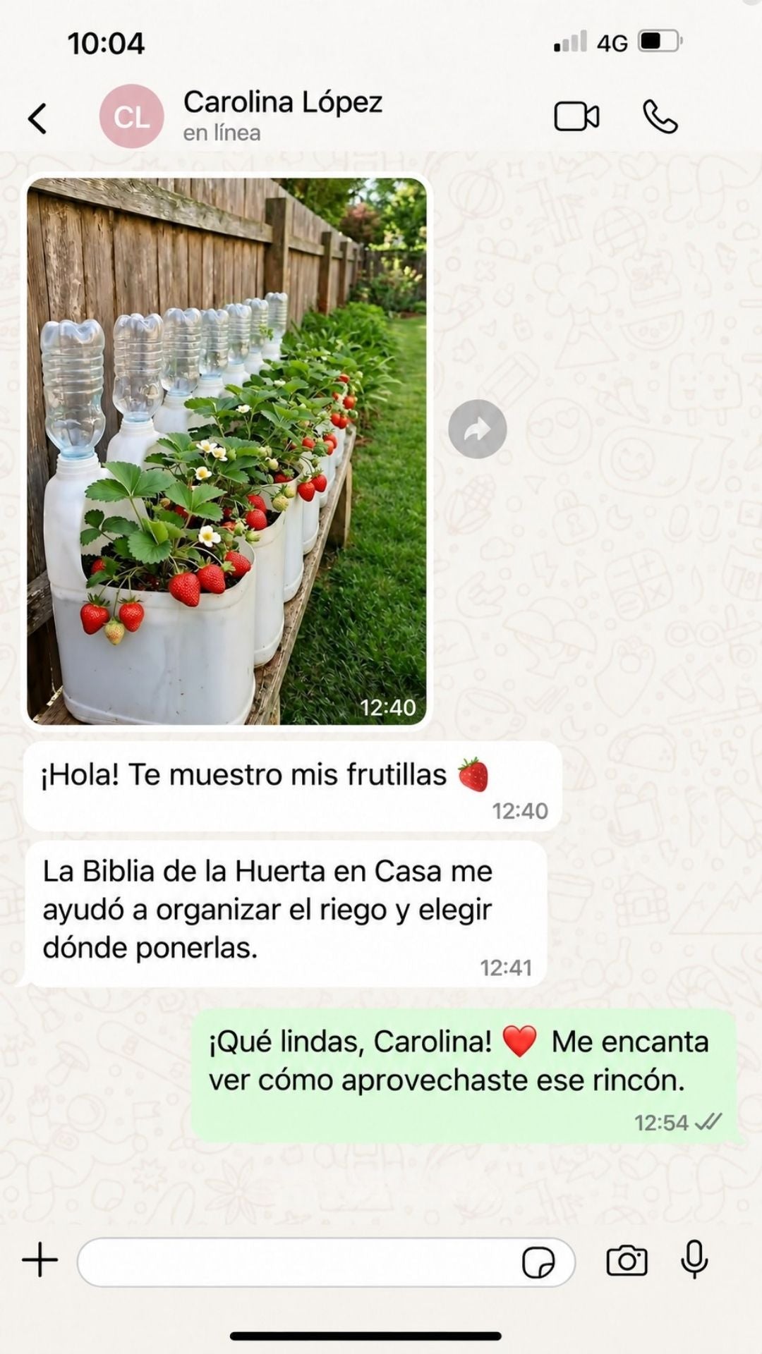 Captura real de WhatsApp de un lector