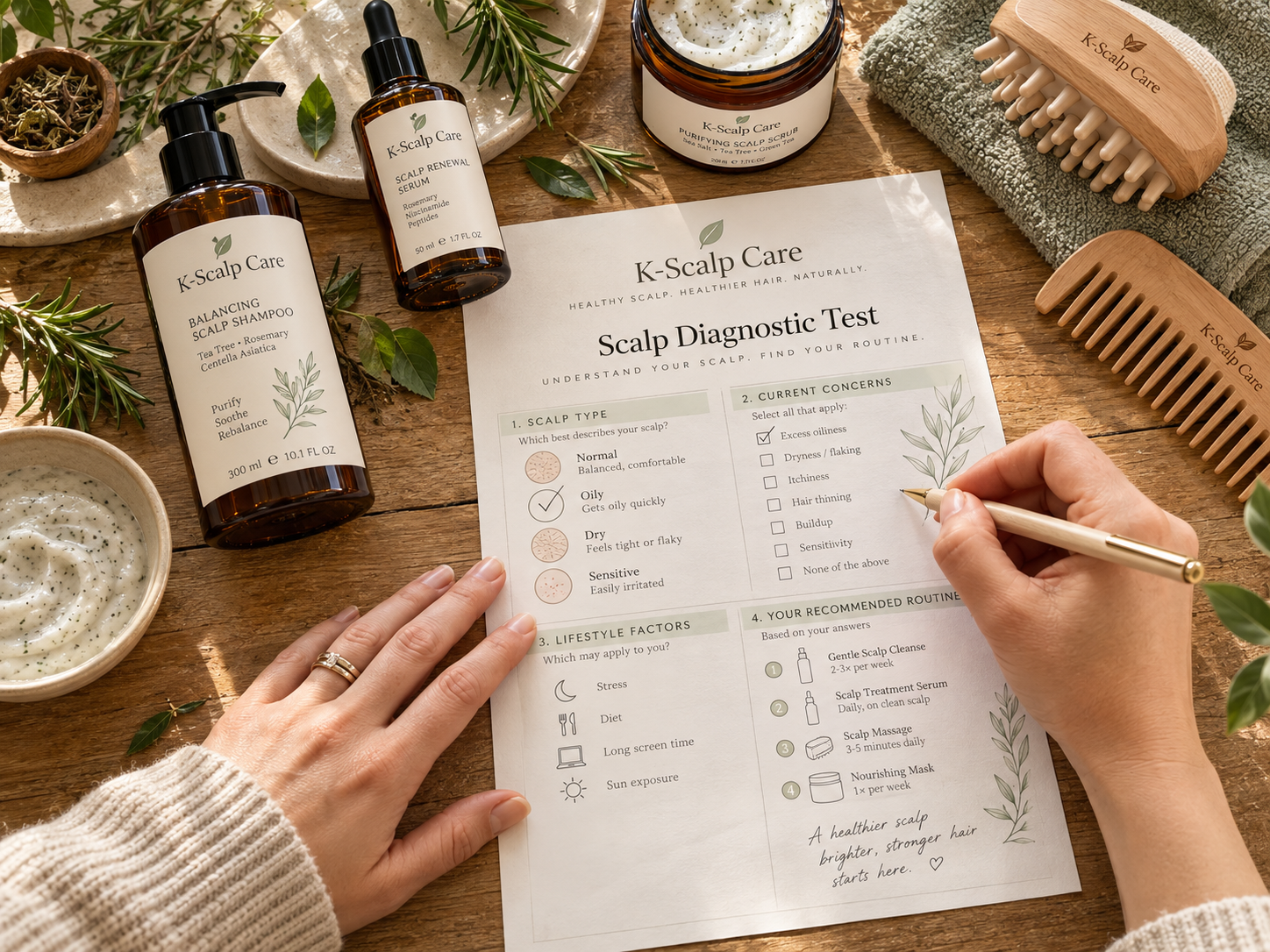 Página real de K-Scalp Care: capítulo de scaling