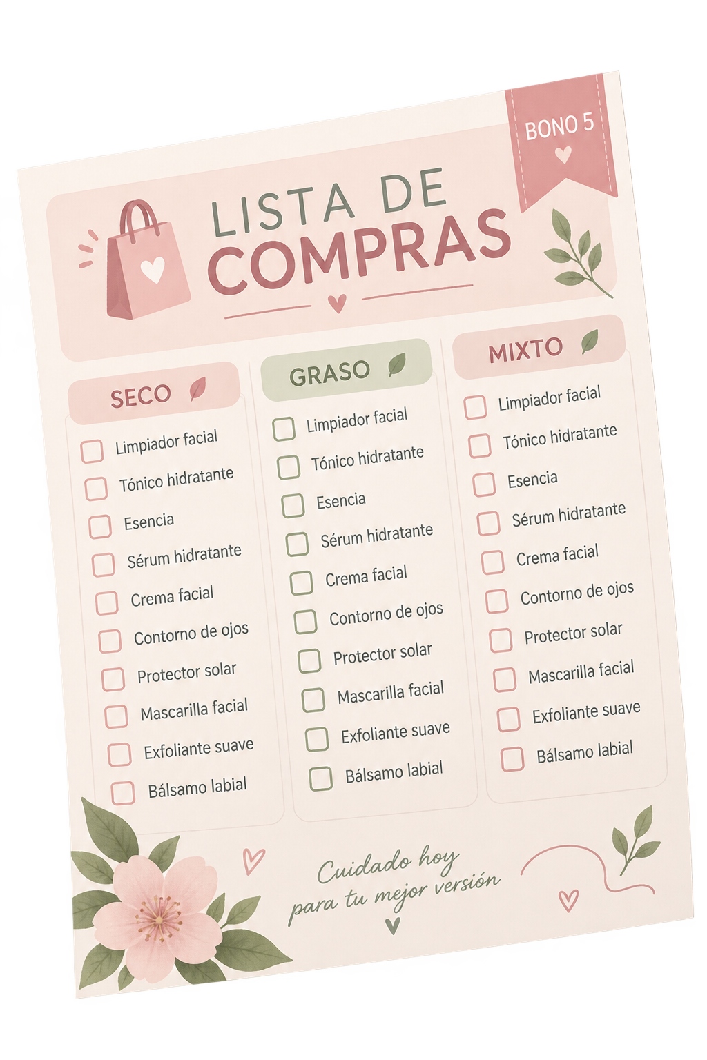 Lista de compras por tipo