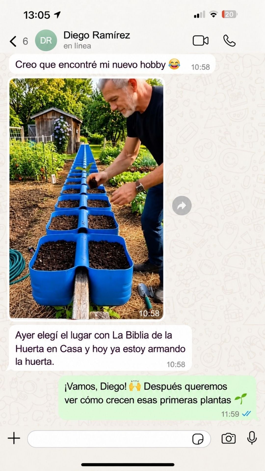 Captura real de WhatsApp de un lector